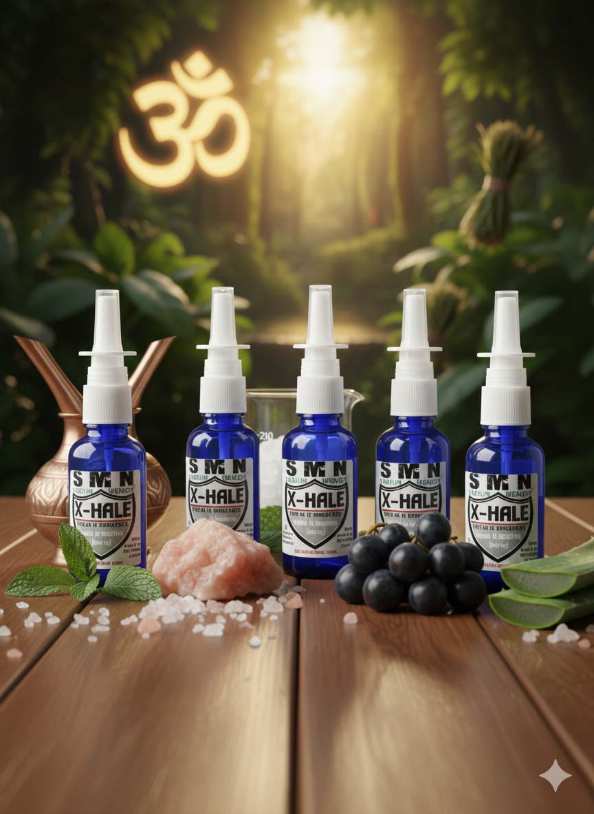 X-HALE , ORGANIC Nasal Cleanser/Moisture/Allergy Rinse. 1 oz.